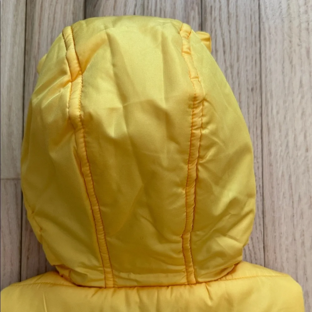 Little Me Toddler Sunny Yellow Kids Hooded Fleece Puffer Vest size 2T